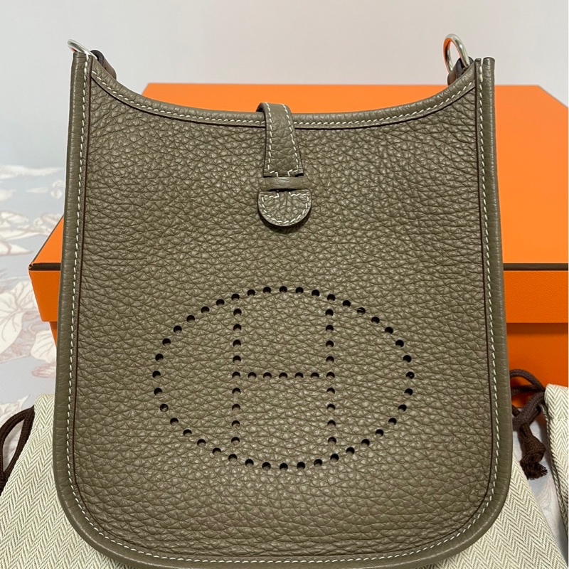 🔥年末特惠🔥愛馬仕Hermes大象灰mini Évelyne 2024最新w刻-0