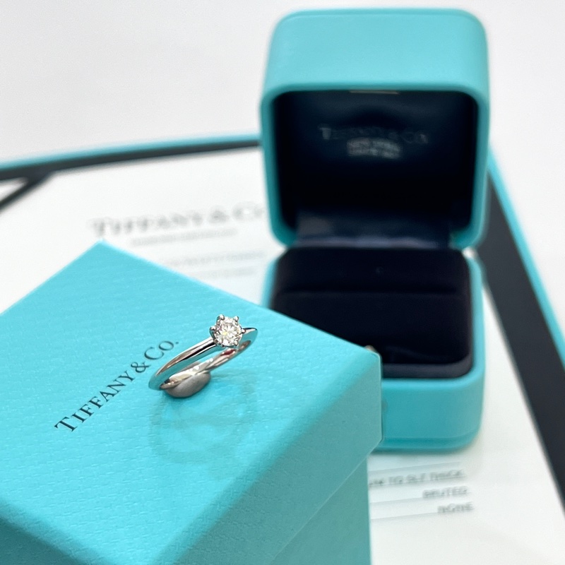 Tiffany&Co 蒂芬妮31分經典六爪鑽戒#6碼-0