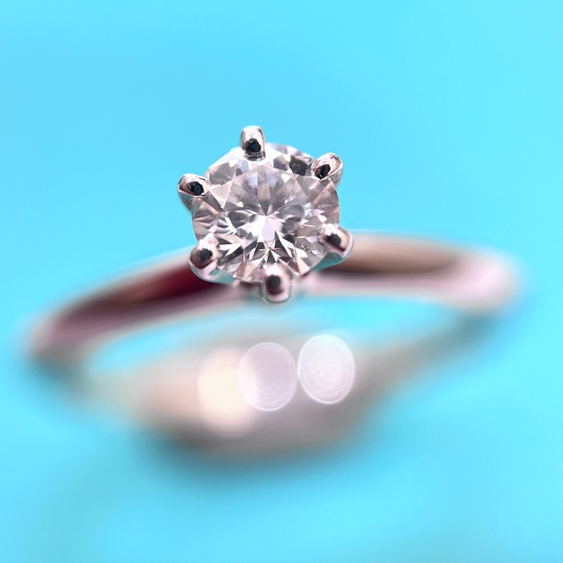 Tiffany&Co 蒂芬妮31分經典六爪鑽戒#6碼-5