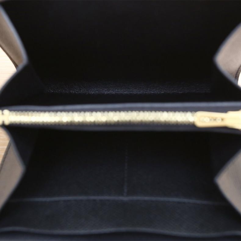 HERMES(愛馬仕) Constance 康康 Compact Wallet 短款錢包 13 89黑色 Epsom皮 C刻 金扣-4