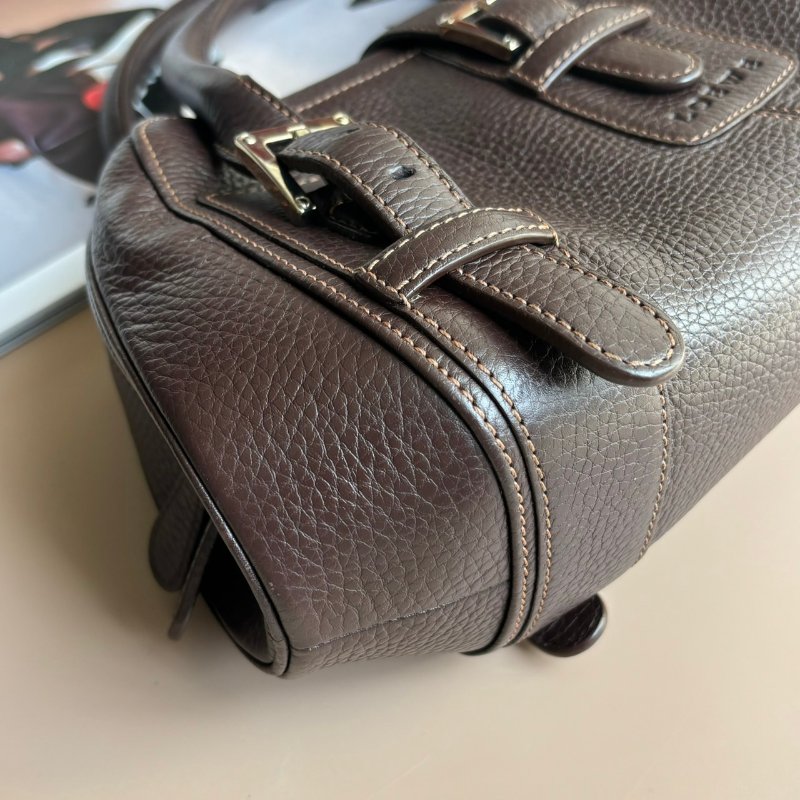 ::LOEWE:: 咖色皮革VINTAGE 80S Y2K 手提包 腋下包 加吊飾超可愛-5