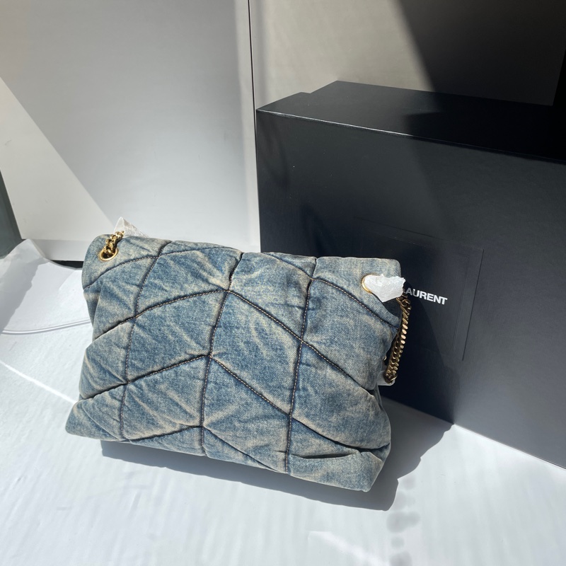 YSL Puffer 牛仔 中號-1