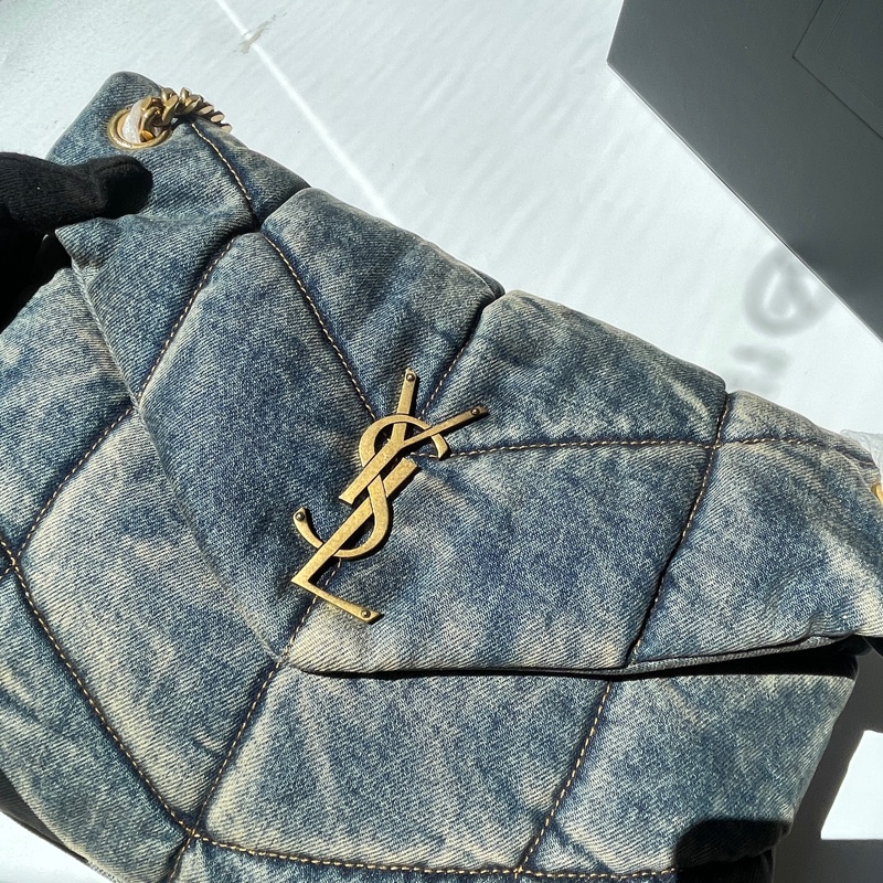 YSL Puffer 牛仔 中號-2