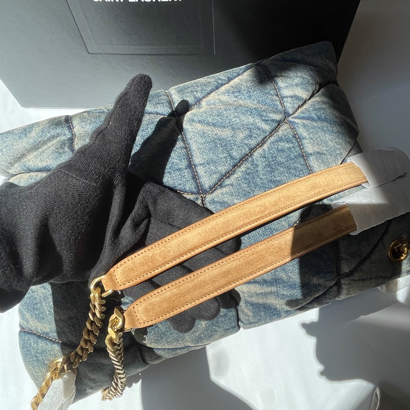 YSL Puffer 牛仔 中號-3