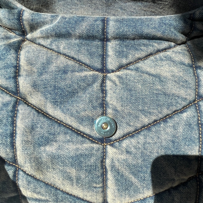 YSL Puffer 牛仔 中號-4