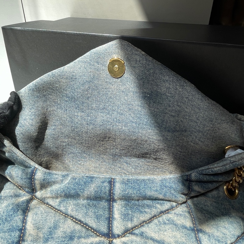 YSL Puffer 牛仔 中號-5