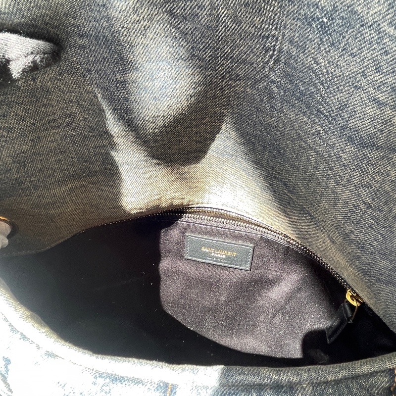 YSL Puffer 牛仔 中號-6