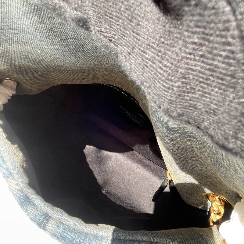 YSL Puffer 牛仔 中號-7