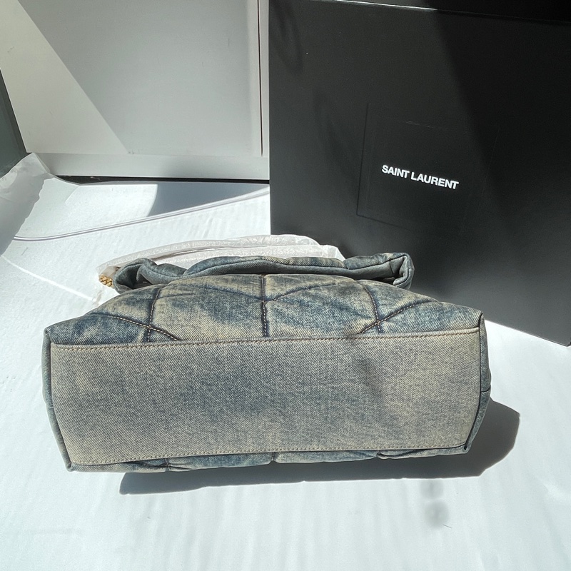 YSL Puffer 牛仔 中號-12