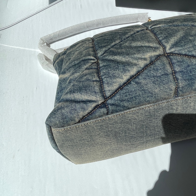 YSL Puffer 牛仔 中號-14