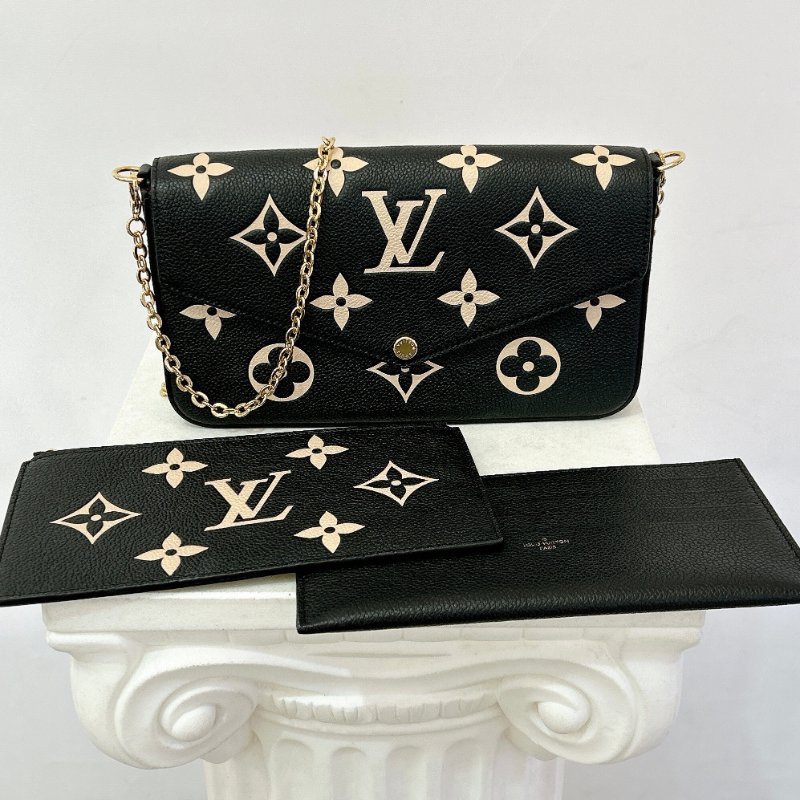 LV M82479 經典Félicie Pochette雙色Empreinte皮革斜背包-0