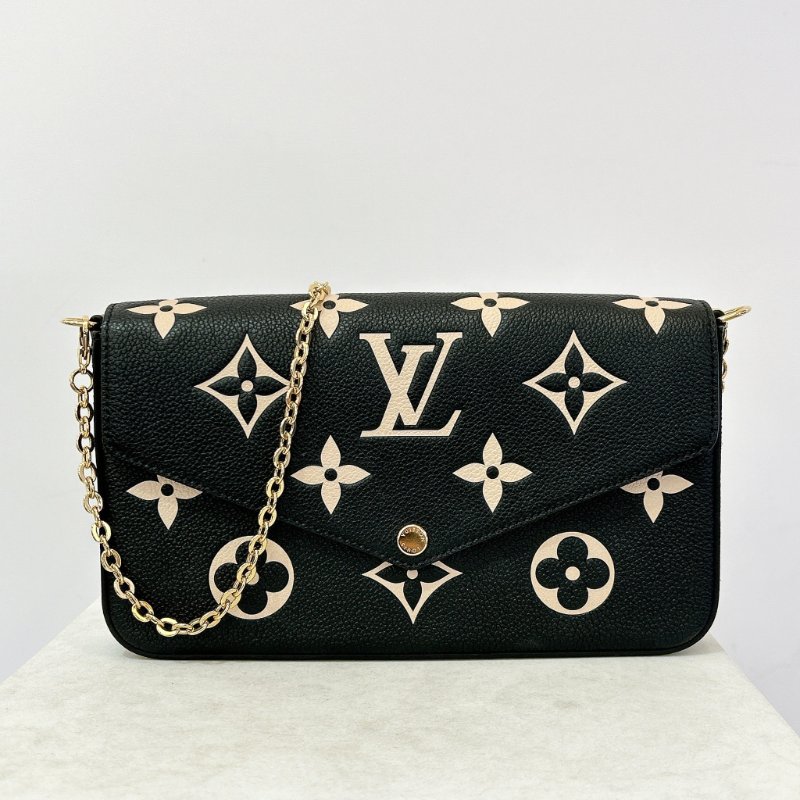 LV M82479 經典Félicie Pochette雙色Empreinte皮革斜背包-1