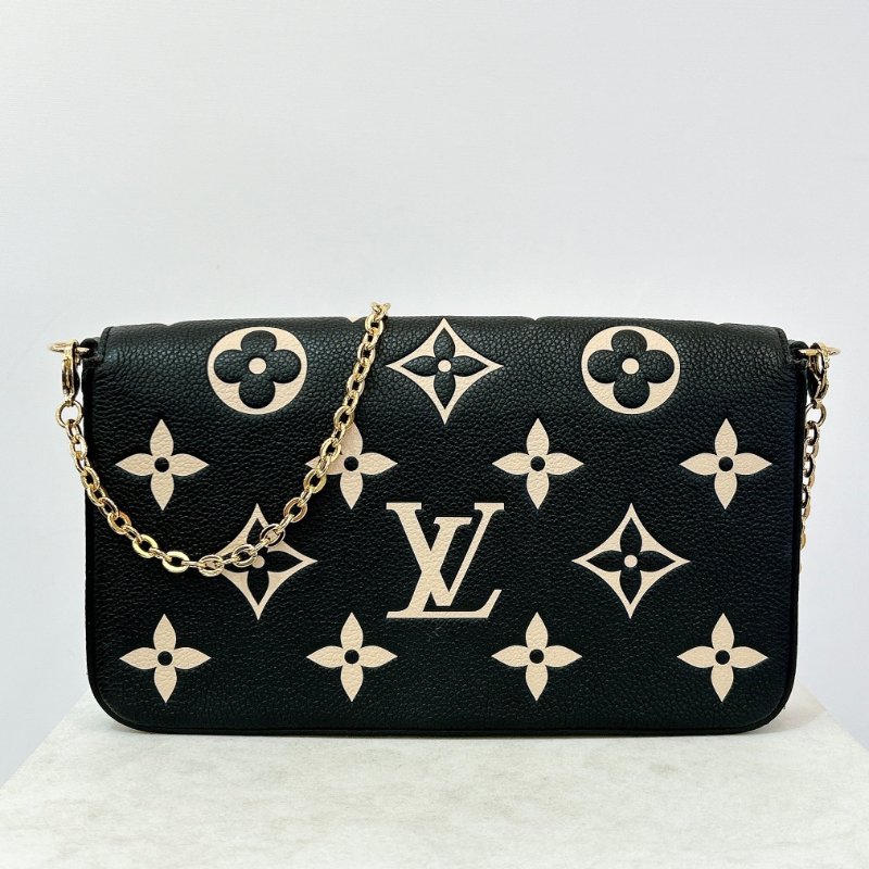 LV M82479 經典Félicie Pochette雙色Empreinte皮革斜背包-2