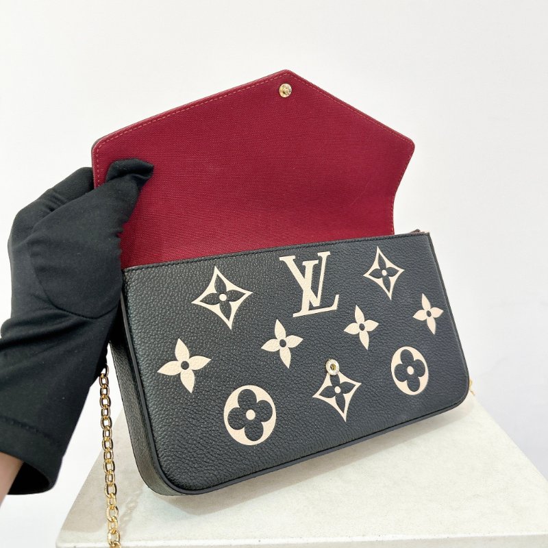 LV M82479 經典Félicie Pochette雙色Empreinte皮革斜背包-3