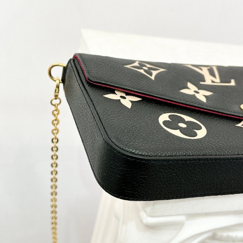 LV M82479 經典Félicie Pochette雙色Empreinte皮革斜背包-14