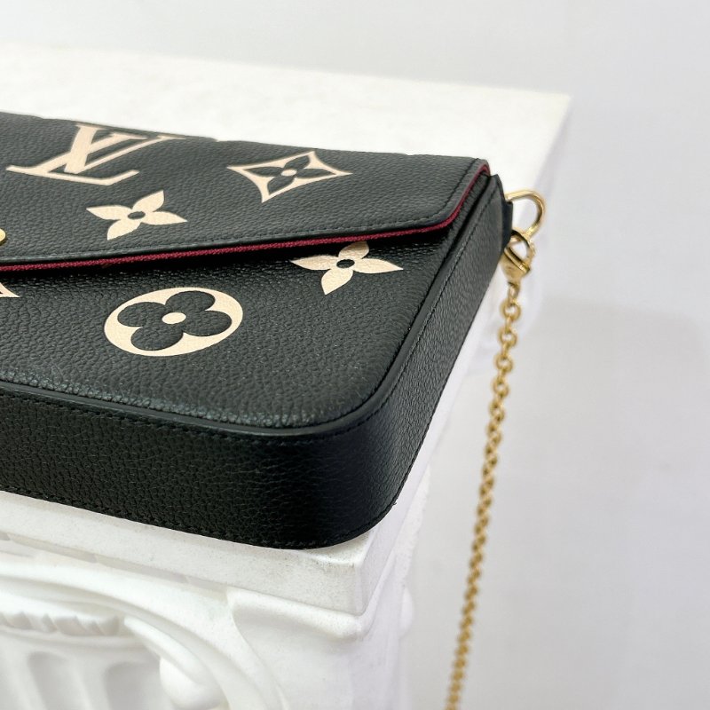 LV M82479 經典Félicie Pochette雙色Empreinte皮革斜背包-15