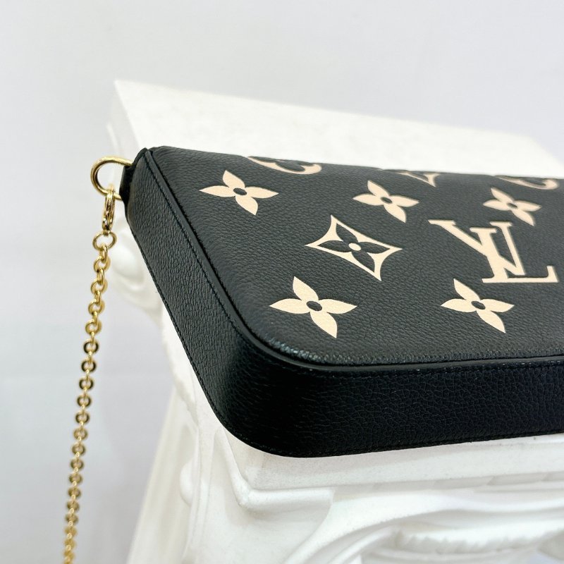 LV M82479 經典Félicie Pochette雙色Empreinte皮革斜背包-16