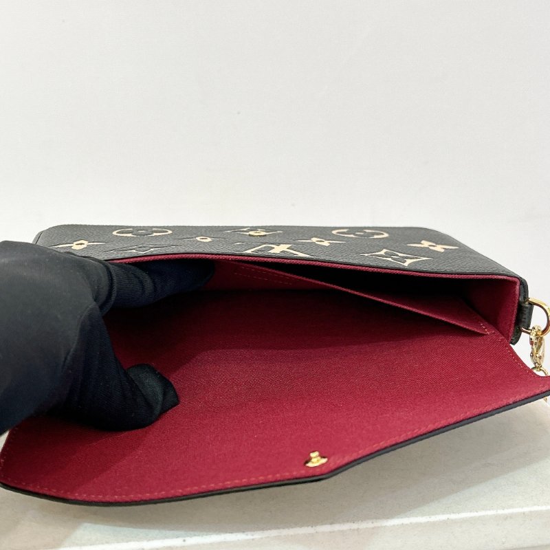 LV M82479 經典Félicie Pochette雙色Empreinte皮革斜背包-25