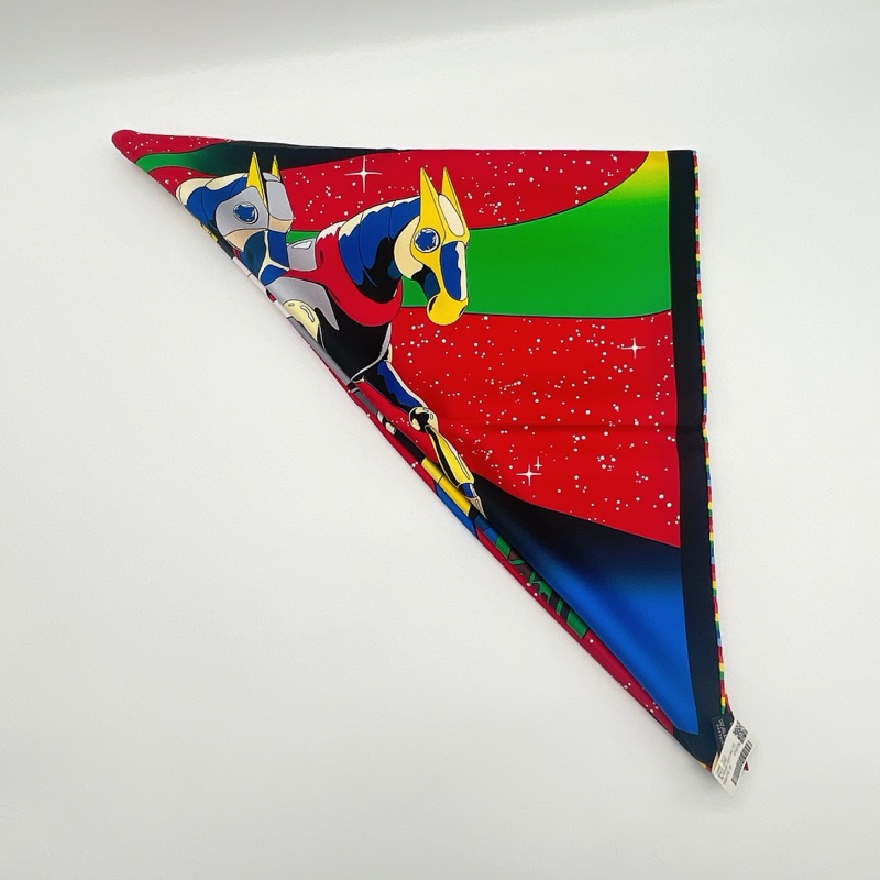 Hermes 方巾 Space Derby 90 cm手工捲邊斜紋真絲方巾(太空賽馬🏇）-1