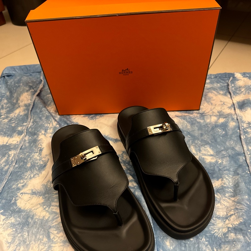 Hermes Kelly 夾腳拖鞋-0