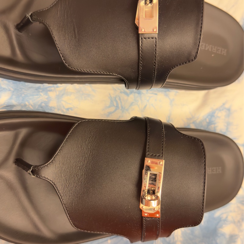 Hermes Kelly 夾腳拖鞋-2