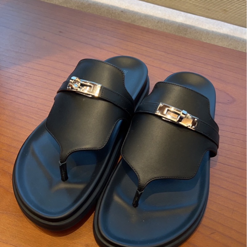 Hermes Kelly 夾腳拖鞋-4