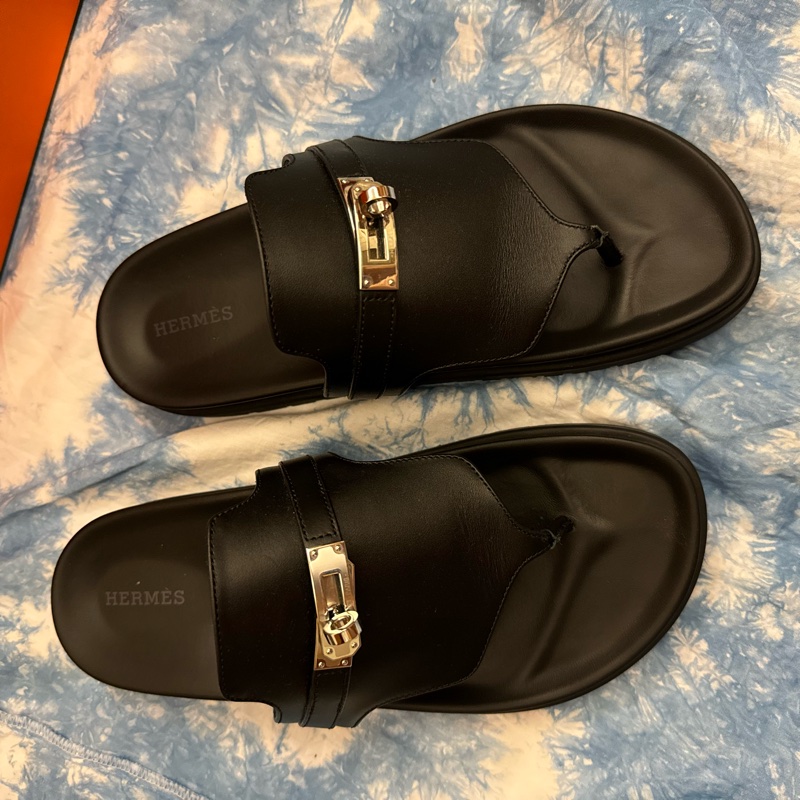 Hermes Kelly 夾腳拖鞋-5