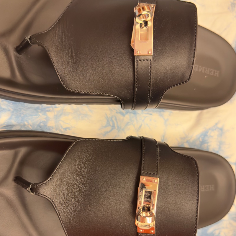 Hermes Kelly 夾腳拖鞋-14