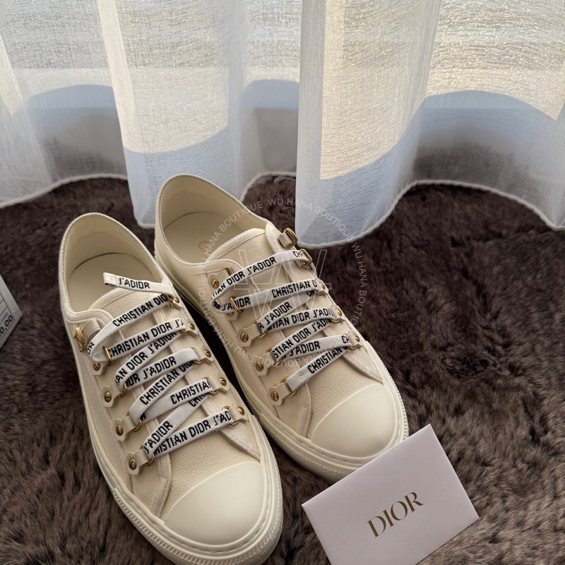 （無花果週年慶降價款）🔅Dior 小白鞋 米白休閒鞋 無花果精品-1