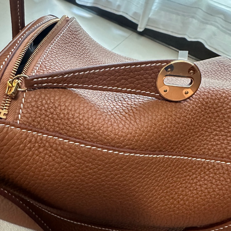 💖Hermes Lindy26 金棕金釦💖 全新全配-8