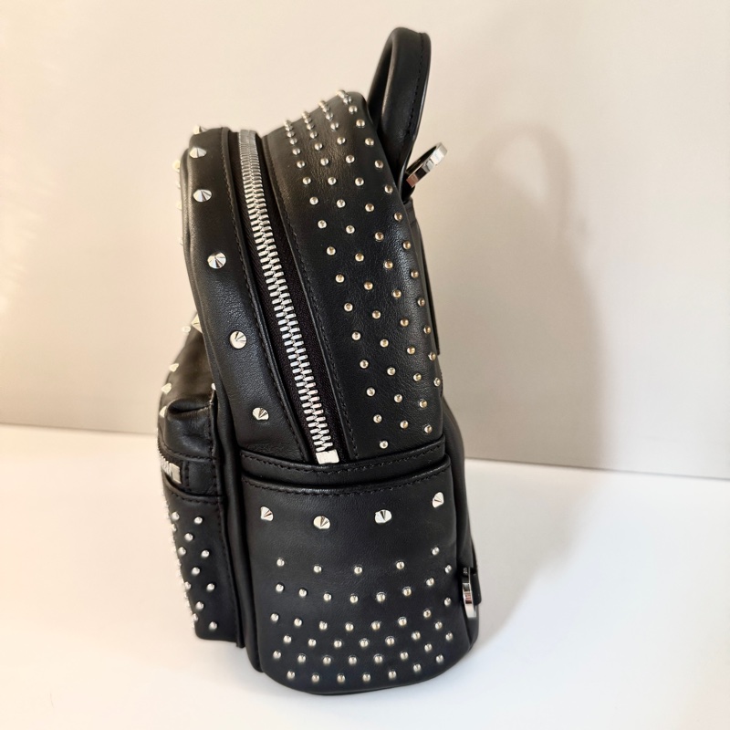 MCM Special Bebe Boo 後背包 全卯釘 迷你 黑色 銀扣 6SVE71-6