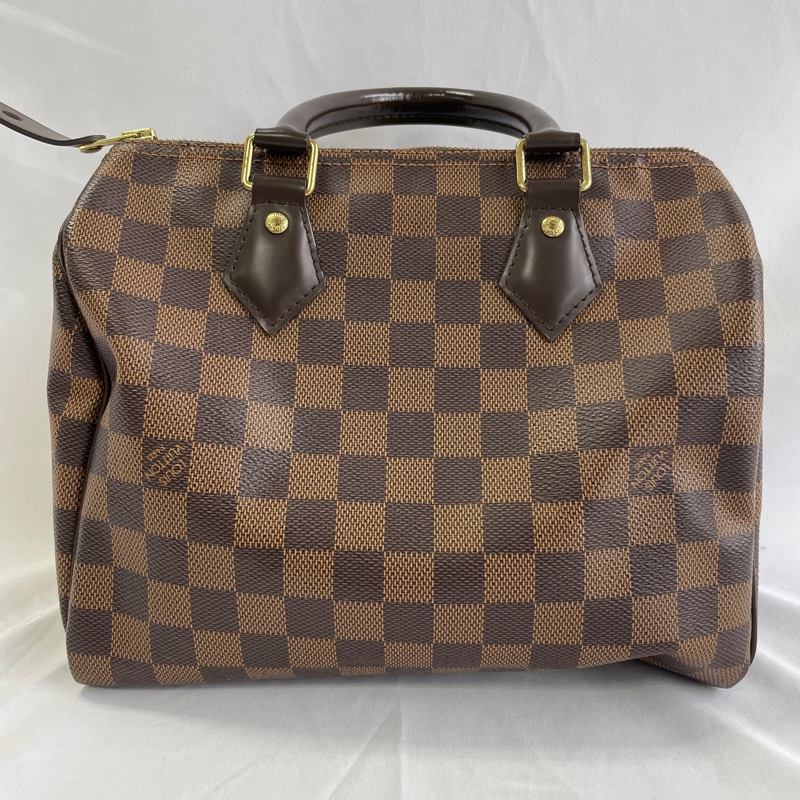 LV Louis Vuitton Speedy 25 棋盤格 波斯頓手提包-8