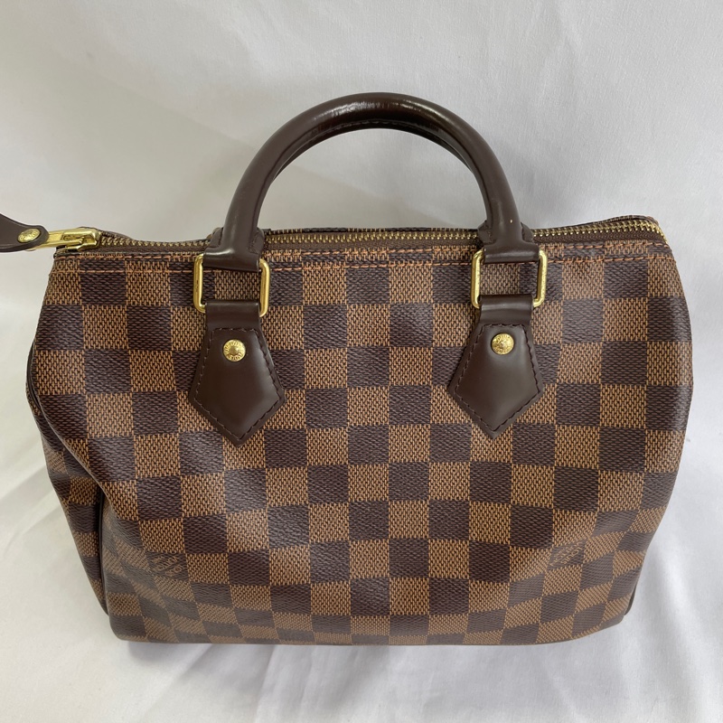 LV Louis Vuitton Speedy 25 棋盤格 波斯頓手提包-9