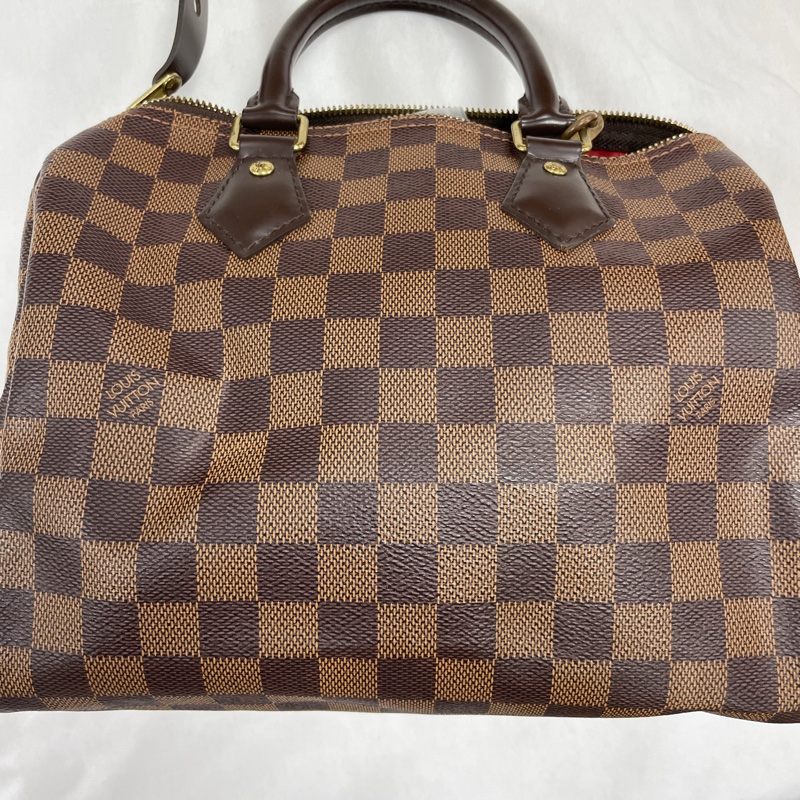 LV Louis Vuitton Speedy 25 棋盤格 波斯頓手提包-11