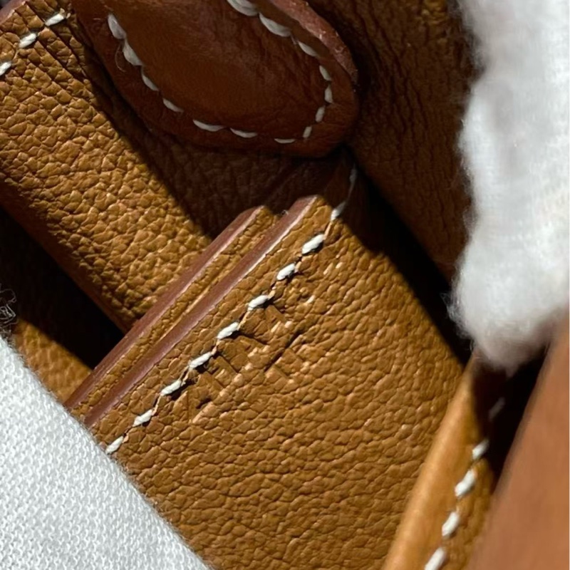 Hermes愛馬仕roulis 19金棕色馬鞍皮銀扣Z刻 單肩斜挎包-7