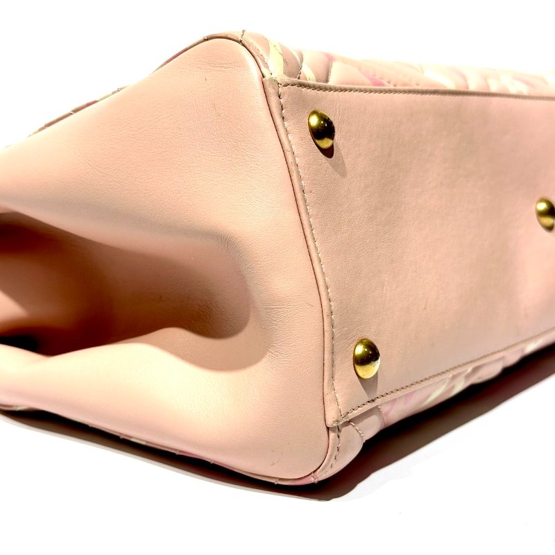 【美收精品】GUCCI 古馳 Marmont系列星星塗鴉款牛皮兩用大手提包(粉) 88-883-6