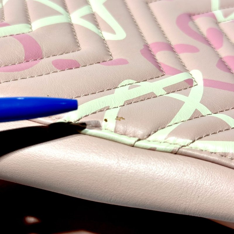 【美收精品】GUCCI 古馳 Marmont系列星星塗鴉款牛皮兩用大手提包(粉) 88-883-14