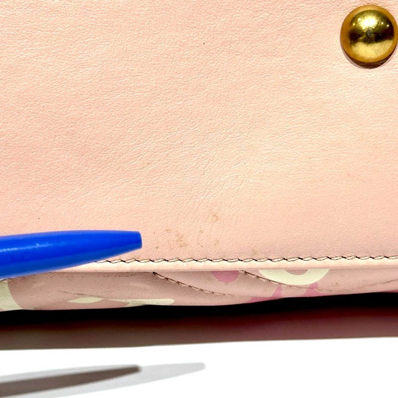 【美收精品】GUCCI 古馳 Marmont系列星星塗鴉款牛皮兩用大手提包(粉) 88-883-15