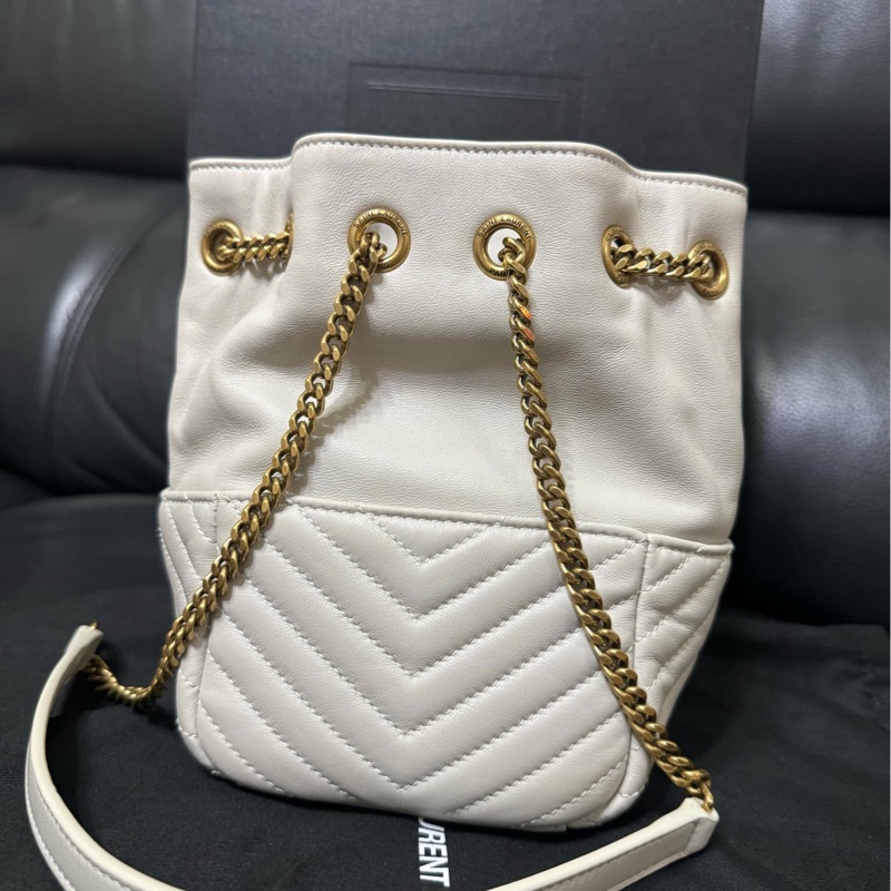 YSL Joe絎縫小羊皮迷你水桶袋-1