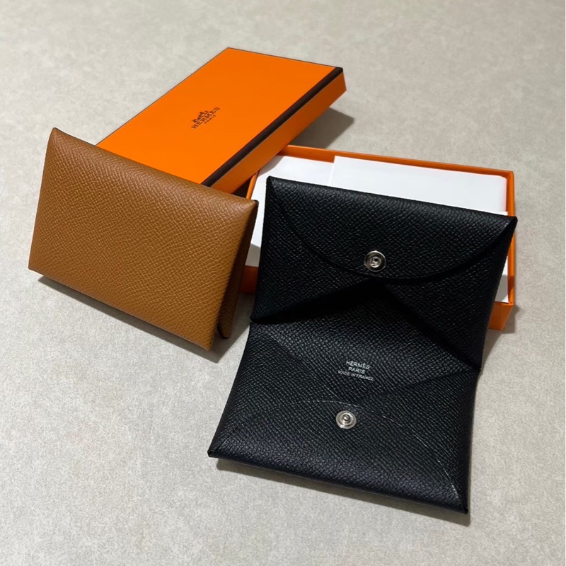 Hermès 愛馬仕 Calvi 卡夾錢包 經典黑色-1