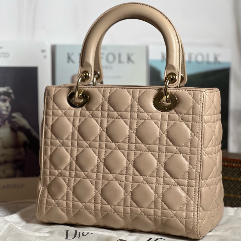 DIOR Lady Dior 五格黛妃包 裸粉色-1