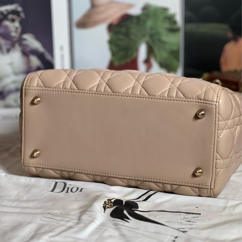 DIOR Lady Dior 五格黛妃包 裸粉色-4