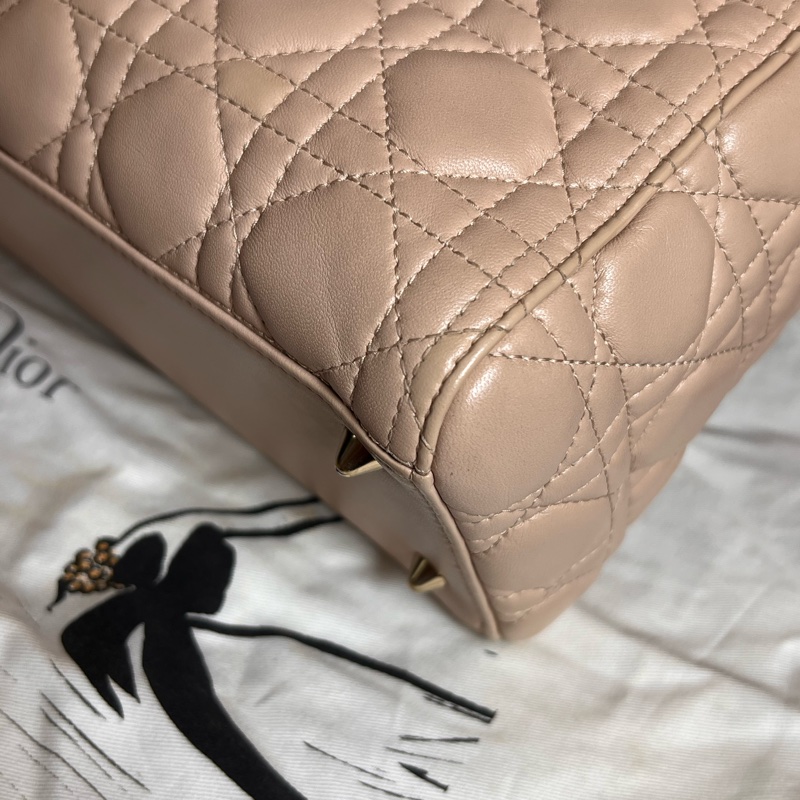 DIOR Lady Dior 五格黛妃包 裸粉色-5