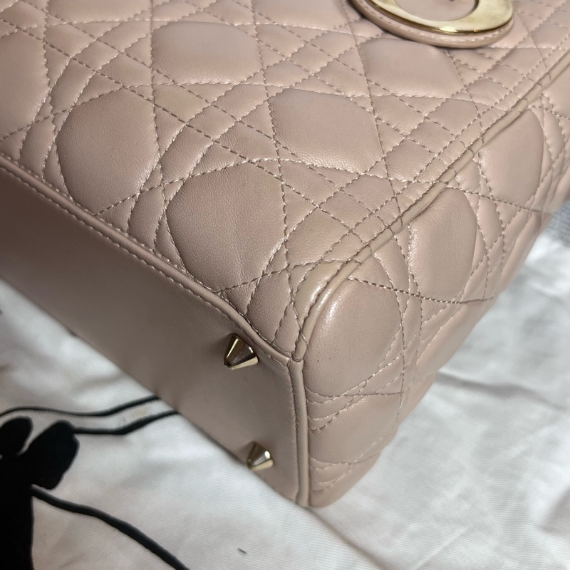 DIOR Lady Dior 五格黛妃包 裸粉色-6