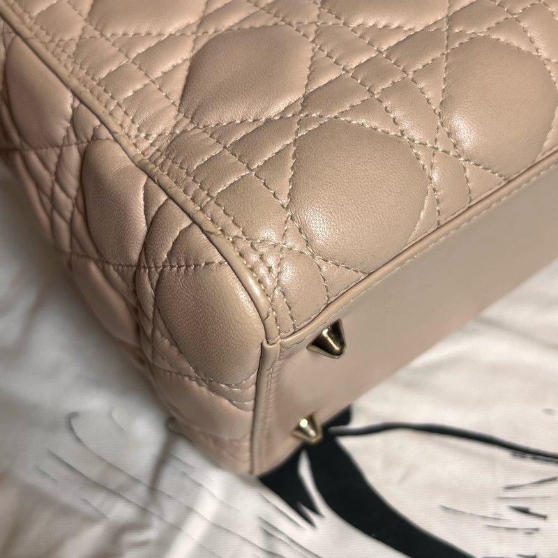DIOR Lady Dior 五格黛妃包 裸粉色-8