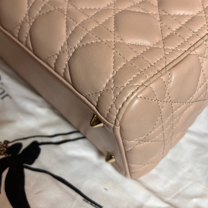 DIOR Lady Dior 五格黛妃包 裸粉色-9