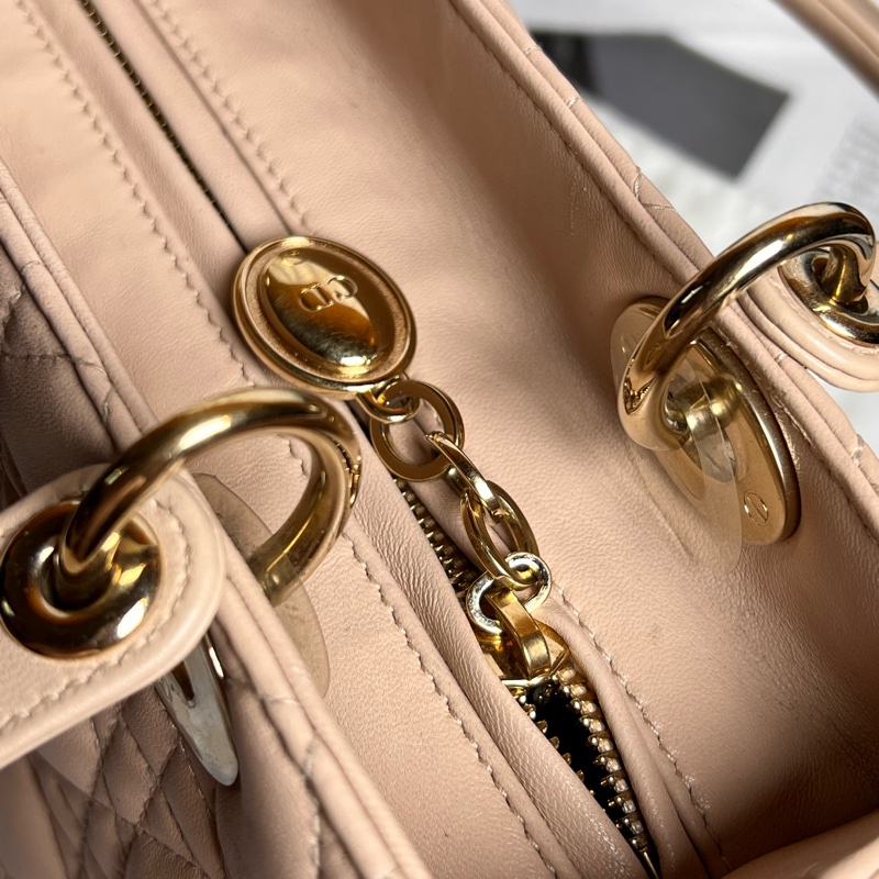 DIOR Lady Dior 五格黛妃包 裸粉色-20