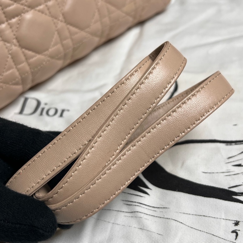 DIOR Lady Dior 五格黛妃包 裸粉色-28
