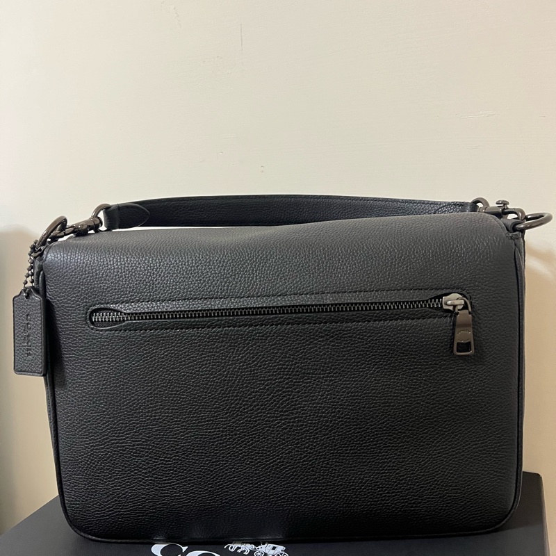 COACH 經 典SIGNATURE 皮革斜背手袋-3