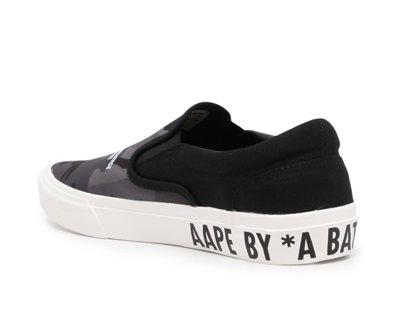 全新正品 AAPE by A Bathing Ape 平底鞋 帆布鞋 US5 綠迷彩-6